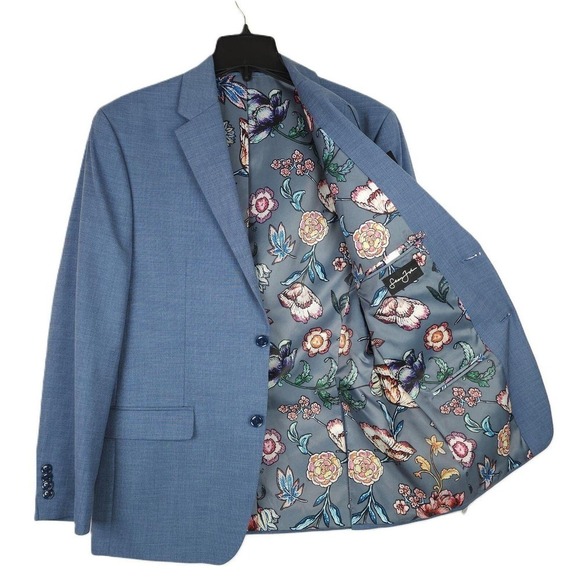 Sean John Men's Classic-Fit Stretch Suit Jacket Blue Solid 38S NWT - Picture 2 of 4